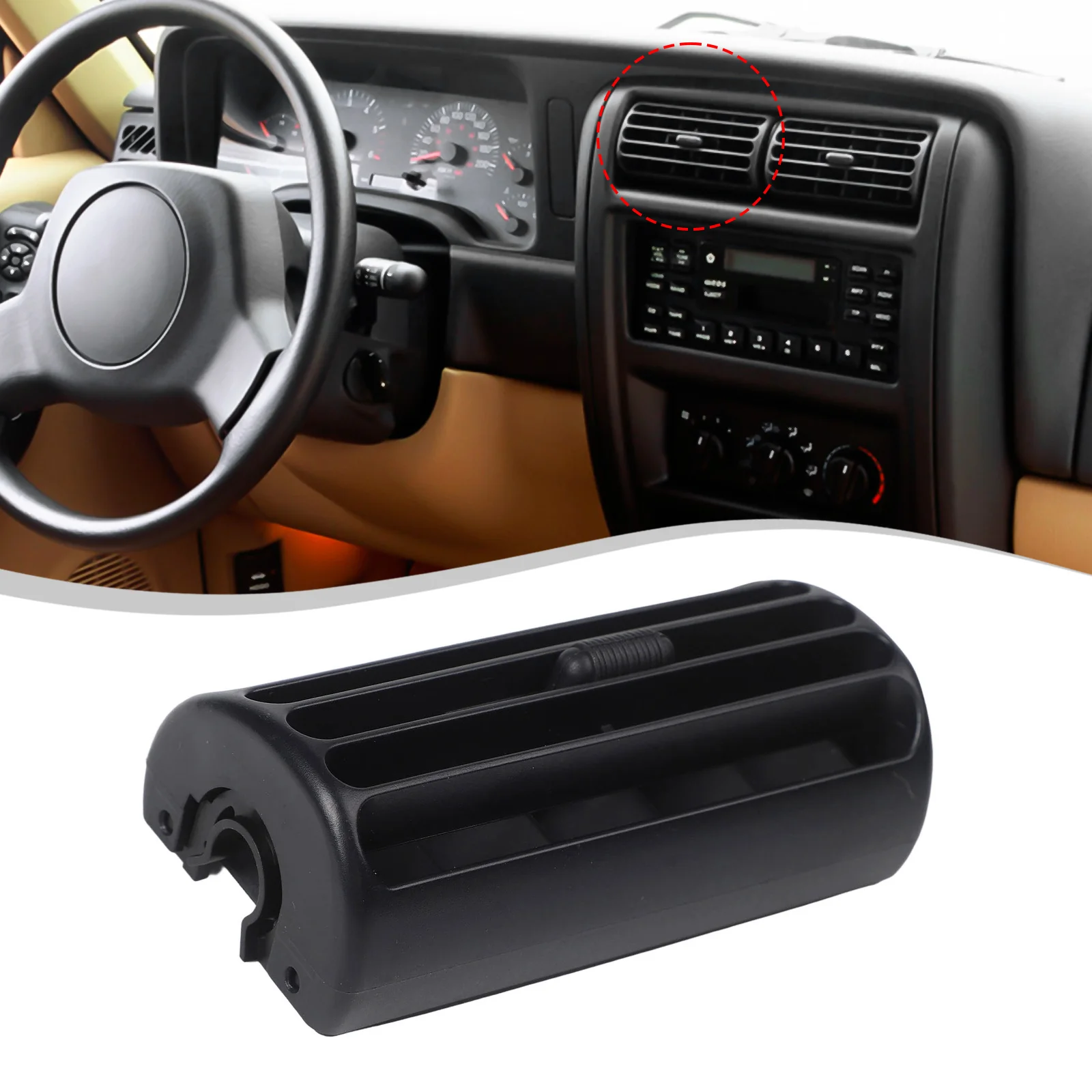 

Прямая замена решетки, передняя центральная вентиляционная решетка для установки моделей Jeep, легкая замена OE, пластиковый материал, как показано на рисунке