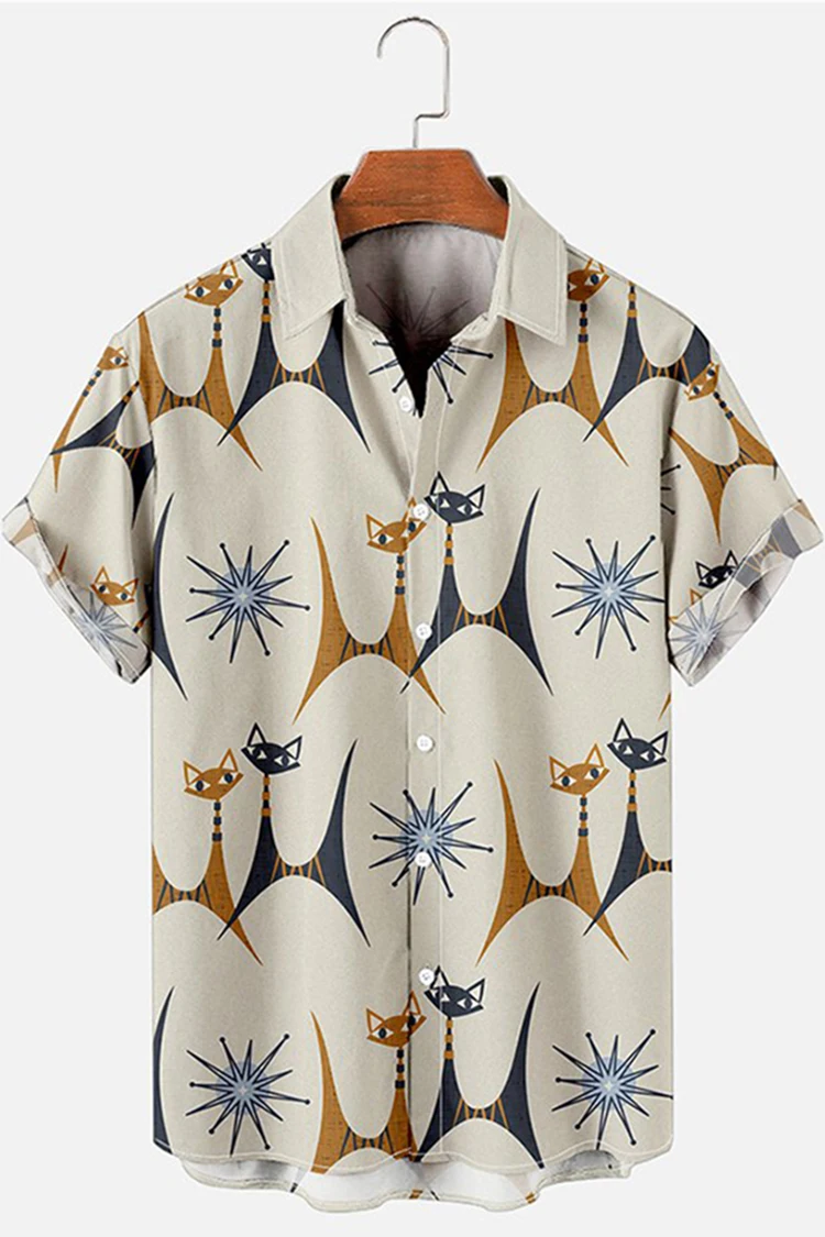 Camisa hawaiana para hombre, camiseta de manga corta con estampado de patrón geométrico 3D, Top de playa para vacaciones, ropa de gran tamaño