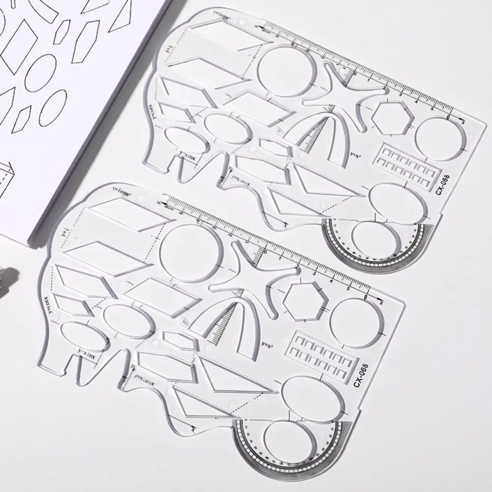 Gift Geometric Drawing Students Creative Stationery Mathematics Function Ruler Learning Measuring Tool Ruler Protractor