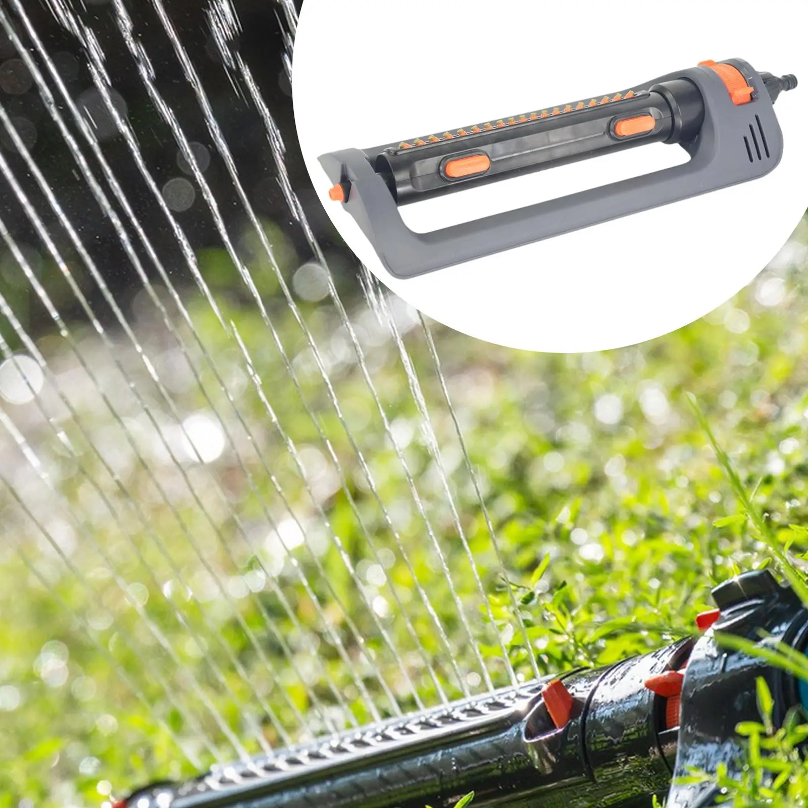 Retractable Oscillating Sprinkler ABS Adjustable Water Sprayer System for Lawn Irrigation and Flower Bed Maintenance