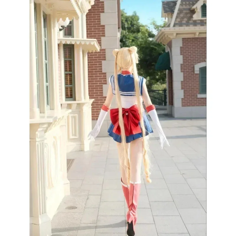 CyCostume Anime Sailor Moon Cosplay, uniforme Tsukino Usagi, abiti per parrucche, set da festa di carnevale per donne e ragazze