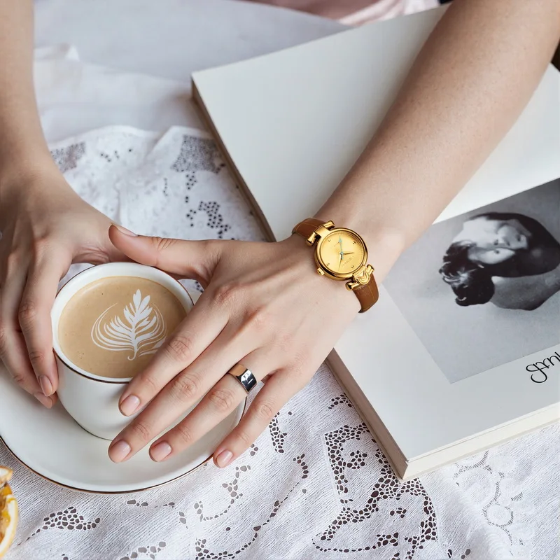 Женские часы для отдыха, кварцевые часы с кожаным ремешком, водонепроницаемые часы, офисные женские часы Montes Femmes, праздничный подарок