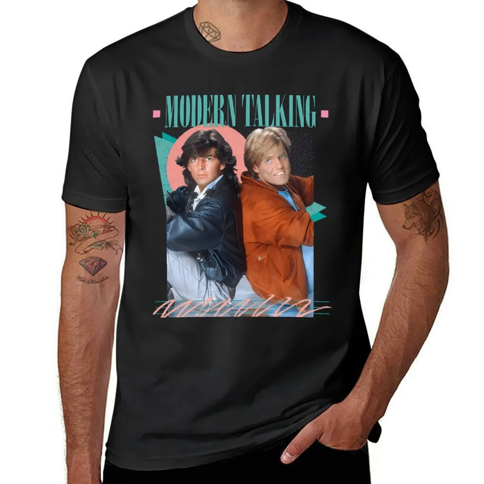 Modern Talking / 80s Fan Design T-Shirt aesthetic clothes oversizeds vintage Men's clothing