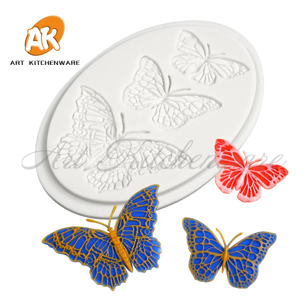 Butterflies Fondant Silicone Mold Cake Molds DIY Cake Decorating Tools Chocolate Gumpaste Moulds Candy Resin Clay Mould