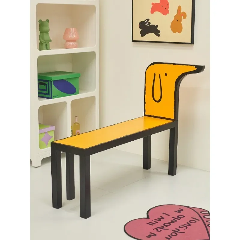 

Medieval Art Dog Bench Home Creative Decoration Bedside Bench Studio Entrance Shoe Change Low Bench