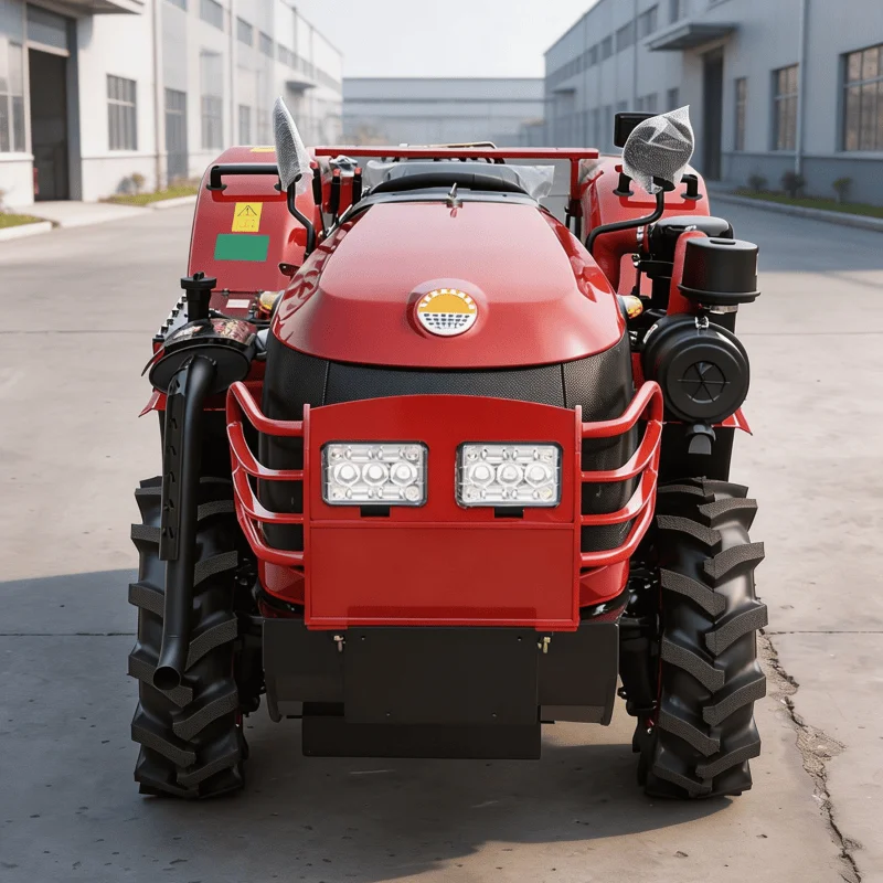 Customized Export upgraded tractor rotary tiller, four-wheel ploughing machine, popular high-power wheeled farm rotary tiller view 3