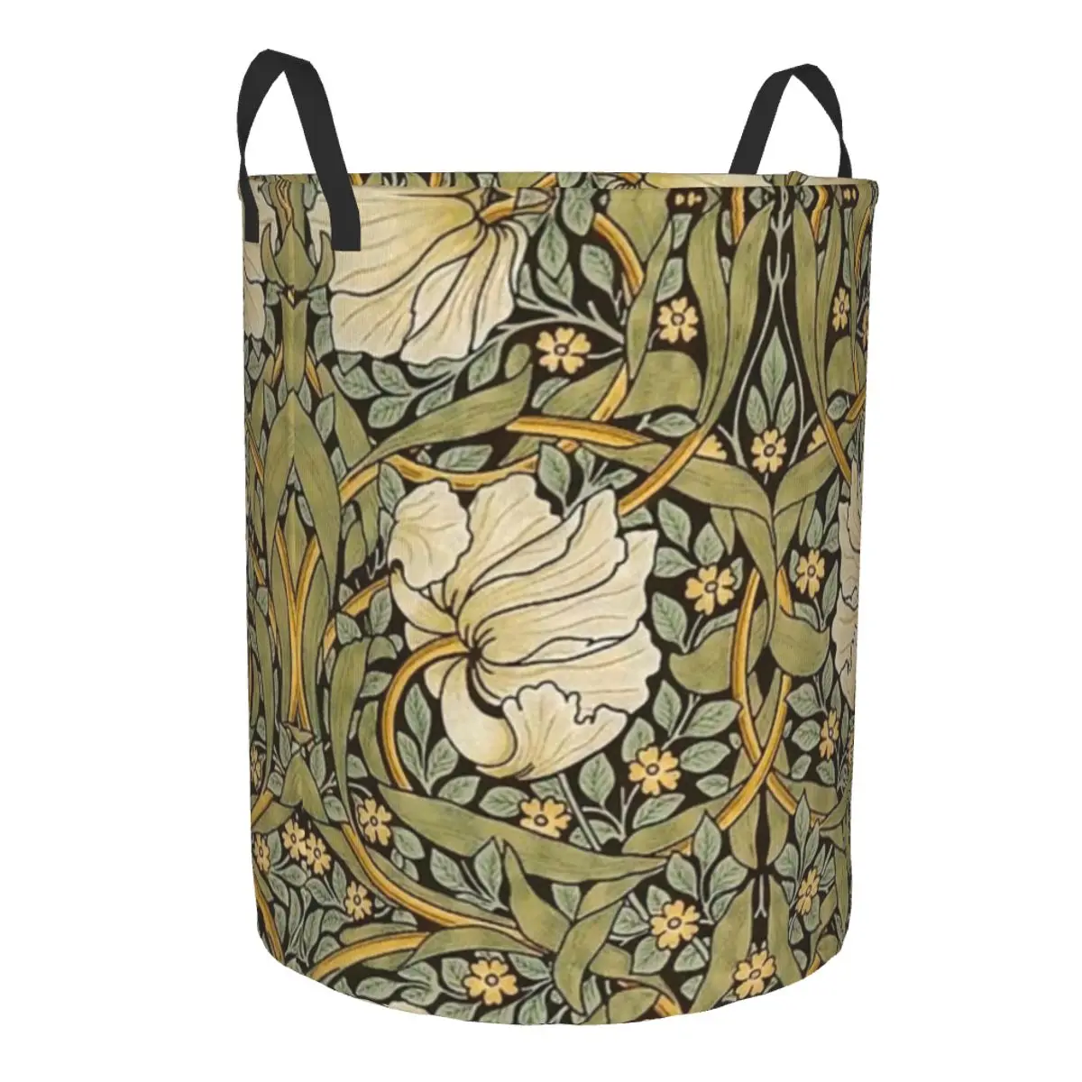 Custom William Morris Pimpernel Laundry Hamper Large Storage Basket Floral Textile Pattern Kids Nursery Toy Organizer