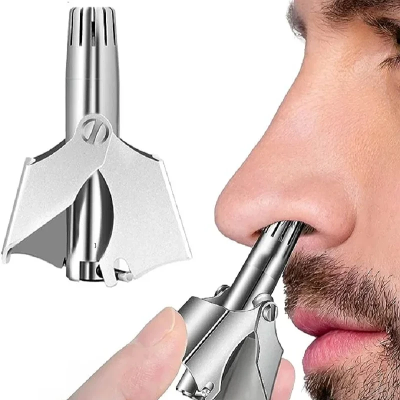 

Nose Hair Trimmer for Men Stainless Steel Manual Shaver Suitable For Nose Hair Razor Washable Portable Nose Hair Trimmer