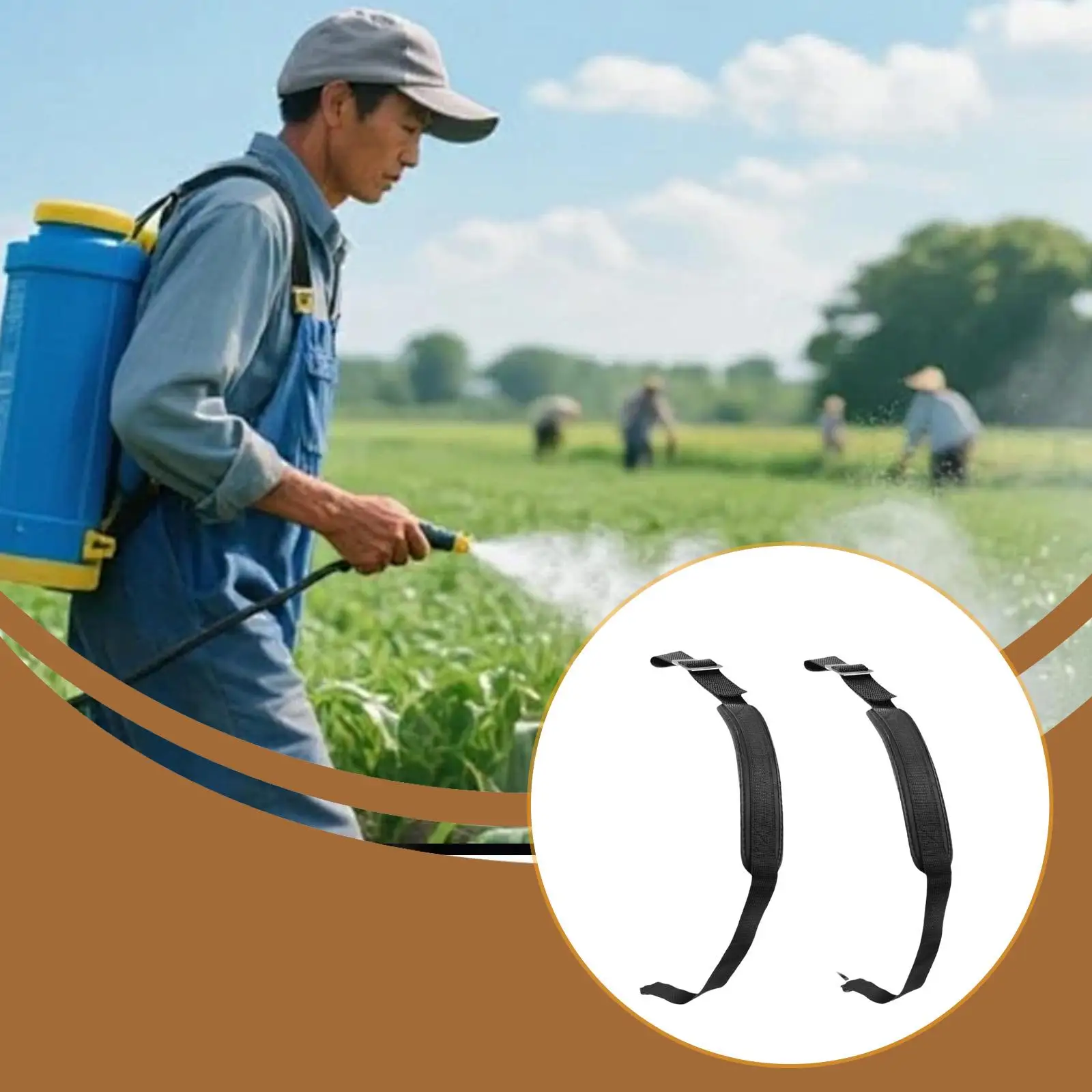 2Pcs Backpack Sprayer Replacement Straps Farming Easy to Install Gardening Agricultural Adjustable Comfortable Shoulder Straps