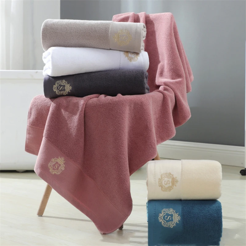 Pure Cotton Embroidery Adult Washing Face Bath Household Cotton Men's And Women's  Soft Absorbent Lint-Free Towels