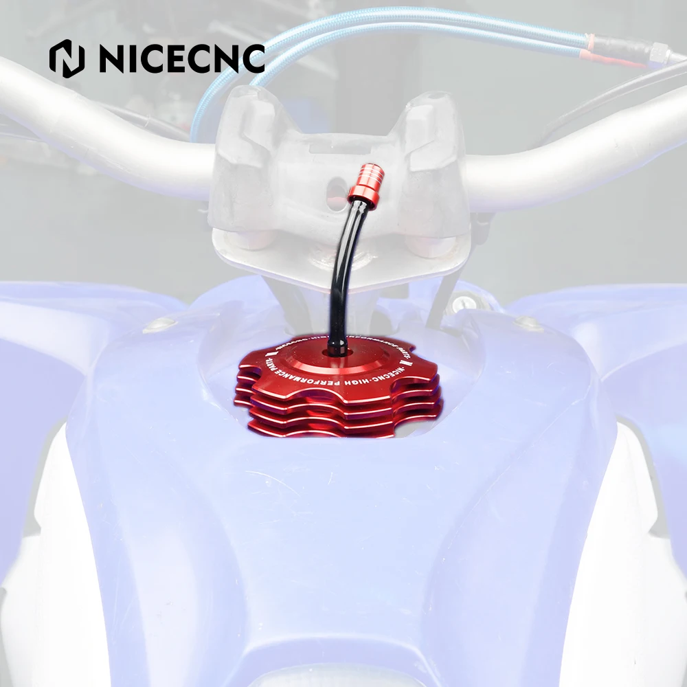 NICECNC ATV Gas Cap For Yamaha YFZ450R YFZ 450R 450 R 2009-2023 Fuel Tank Cover Plug Guard Aluminum Accessories Parts Leakproof