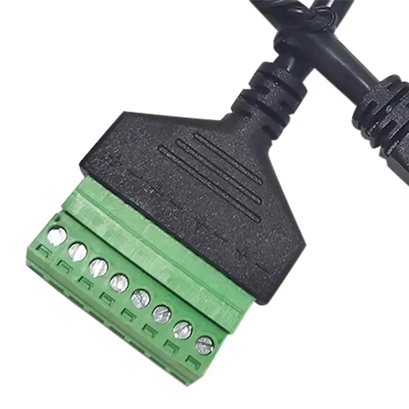 Adaptor Konverter Terminal Sekrup Ethernet RJ45 Jantan ke Terminal Sekrup AV 8 Pin, Adaptor Jaringan RJ45 ke Terminal Sekrup