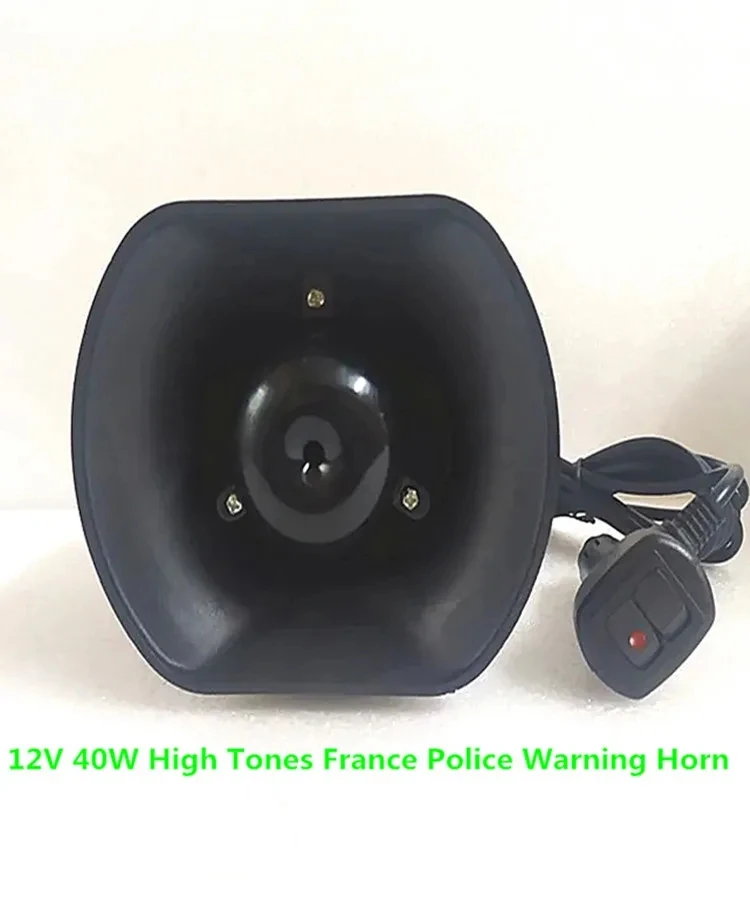 DC12V 40W 6 Tones Emergency Car Alarm Police siren Ambulance car Fire truck Warning Horn,base strong magnet,waterproof