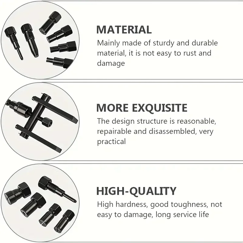 10pcs Practical Bearing Puller Motorcycle Bearing Removal Tool Puller with Box Motorcycle Internal Bearing Puller Kits