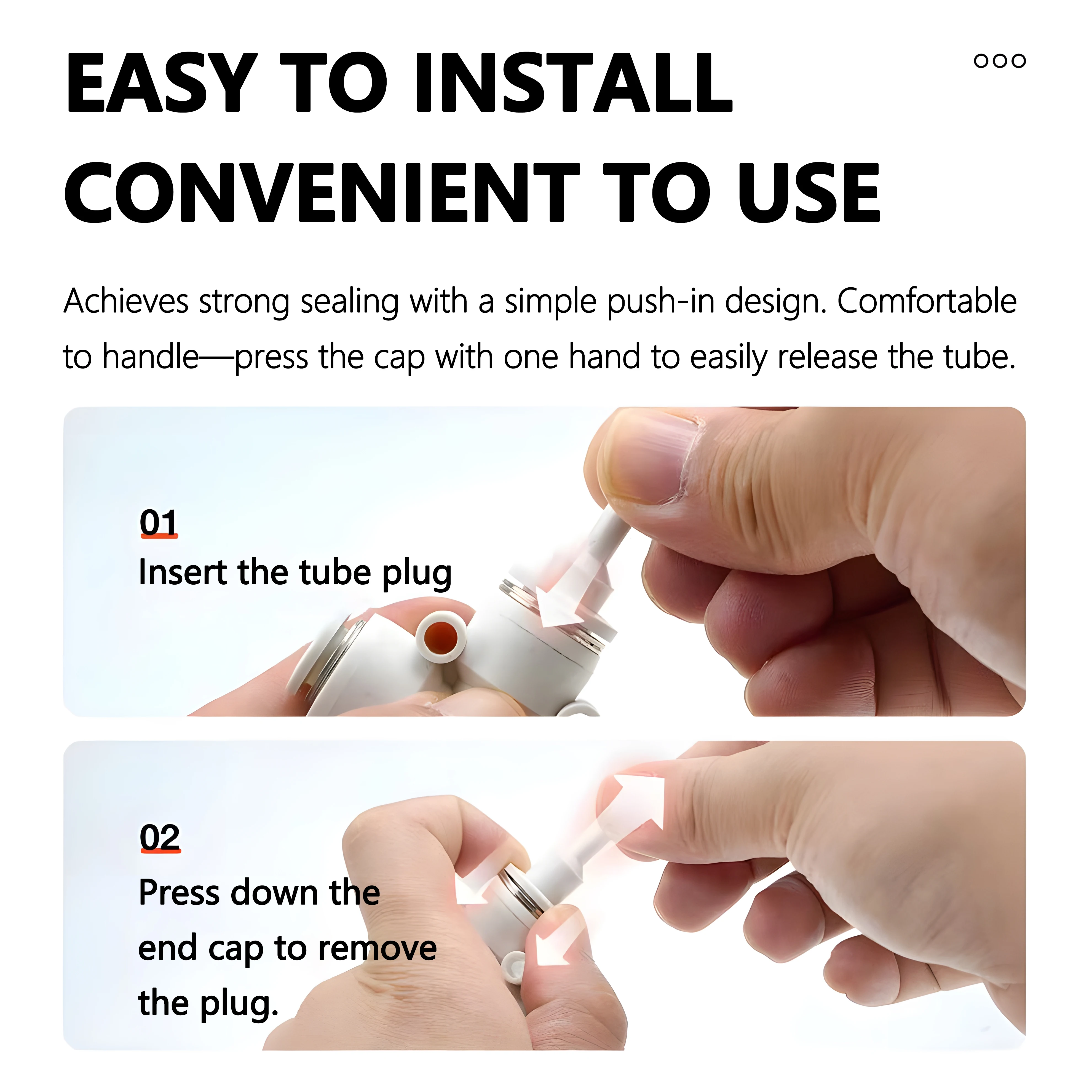 1-10 Pcs Pneumatic Connector Quick Plug Plastic Plug Pipe Plug PP PPF 4mm 6mm 8mm 10mm 12mm 14mm 16MM Air Hose Sealing Connector