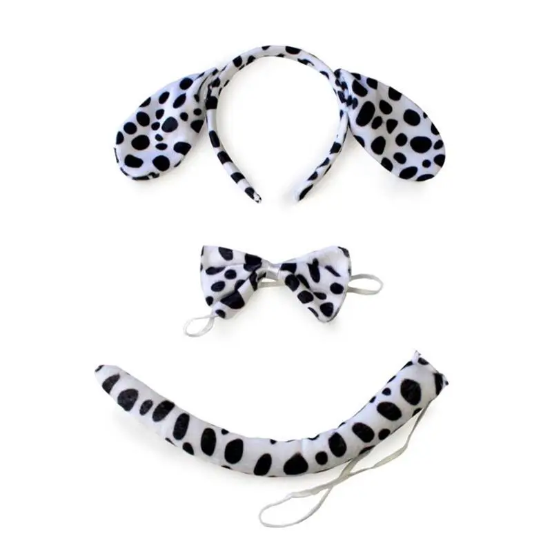 Simpatici animali Set di costumi cosplay Bambini Adulti Grandi orecchie di cane chiazzato dalmata Hea