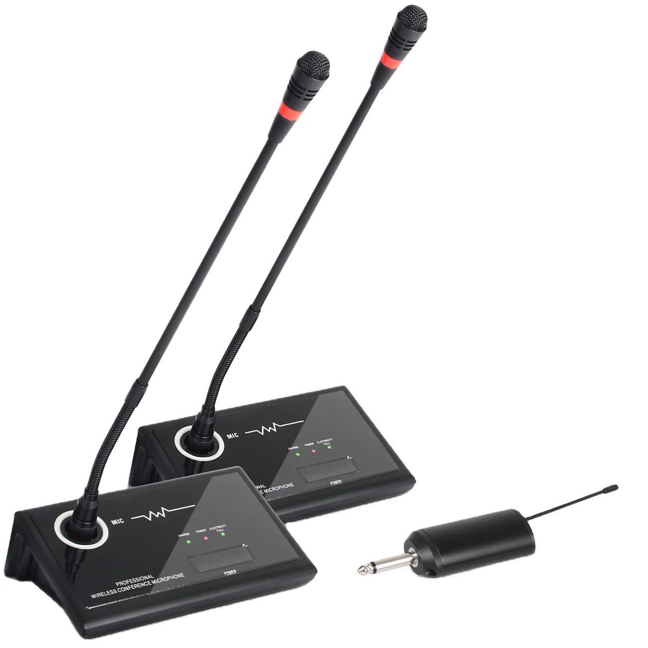

Biner WG1-2 Gooseneck Conference Microphone with Rechargeable Receiver Dual Conference Uhf Wireless Microphone