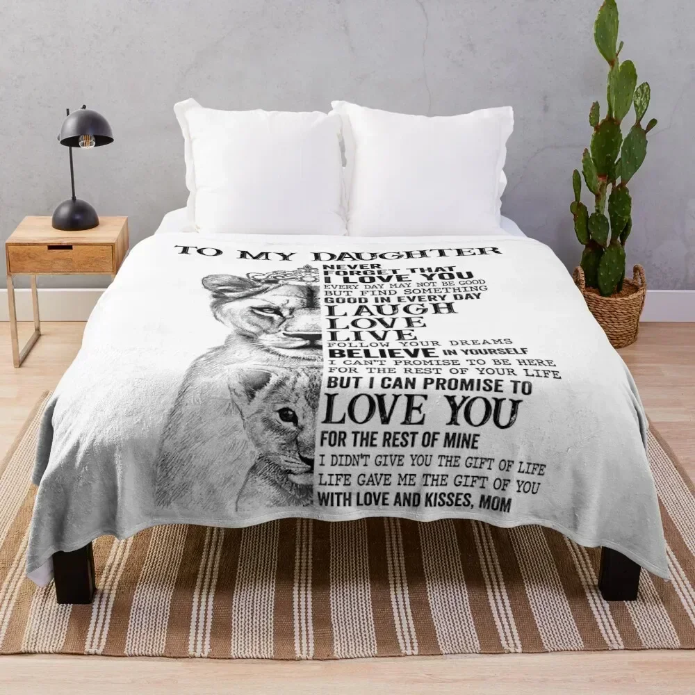 

To My Daughter Never Forget That I Love You Throw Blanket Travel Size Cozy Blanket for Plane Train