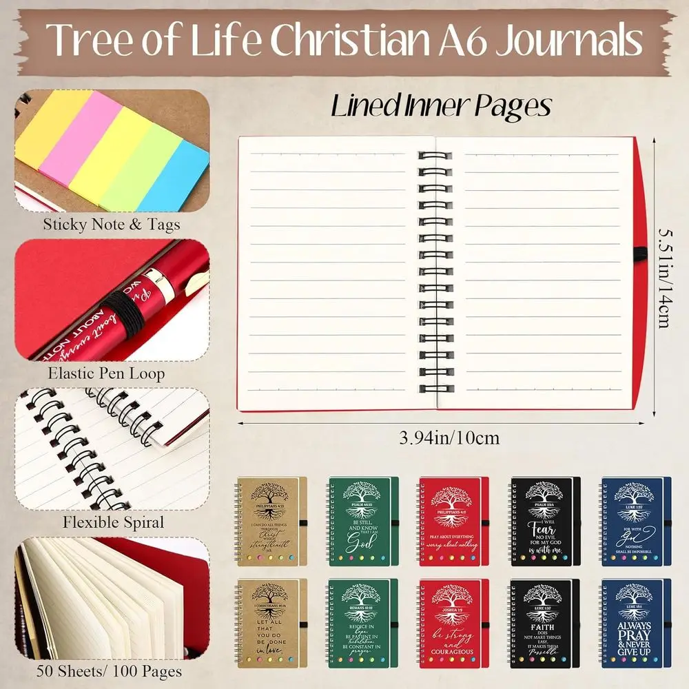 Bulk Christian Prayer Journals & Pens: 100-Piece Religious Gifts for Church, Men & Women