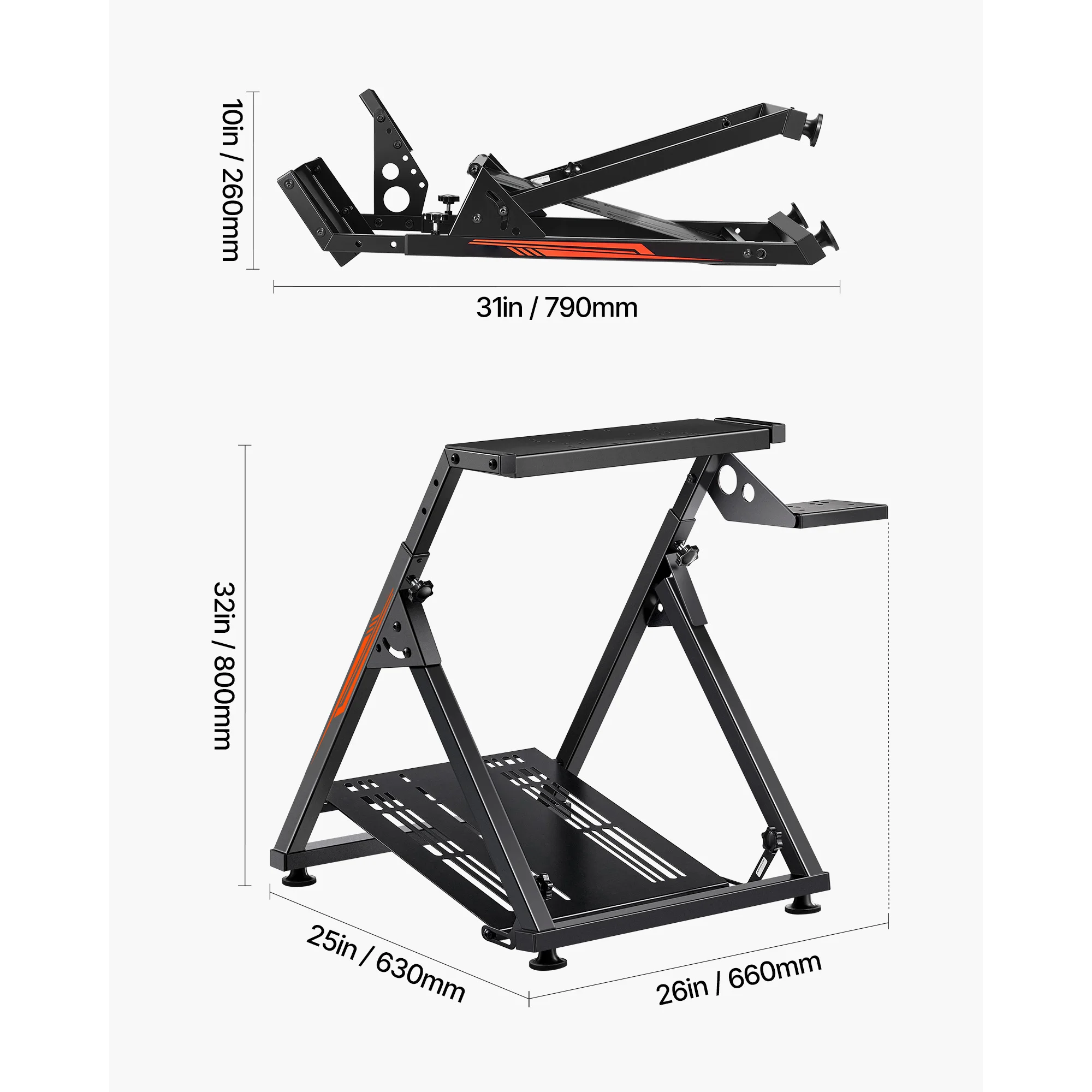 SucceBuy Racing Wheel Stand Adjustable Simulator Stand for