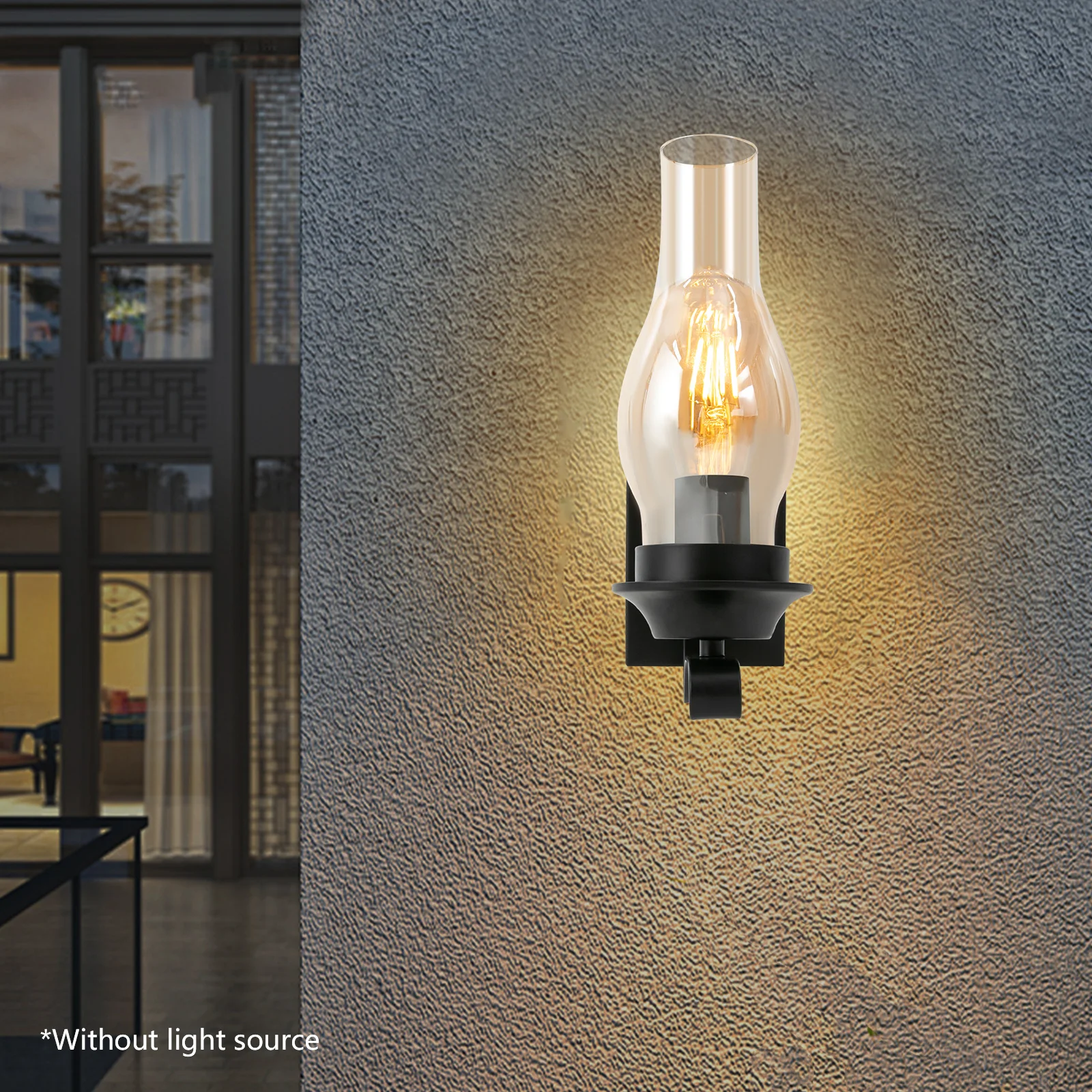 220V Wall Mount Lighting Fixture Retro Wall Light  Lamp Sconce Bedside Lamp ‎E27 Bulb (Not Included)