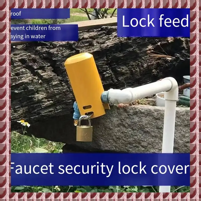A95G Faucet Protection Lock With Key, Anti-Theft Outdoor Faucet Lock Plate, Padlock Protection Cover, Water Switch Valve