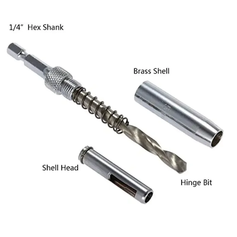 

Self Centering Drill Bits Zezzo® HSS Hexagon Hinge Center Door Cabinet Positioning Hole Puncher Tool For Woodworking