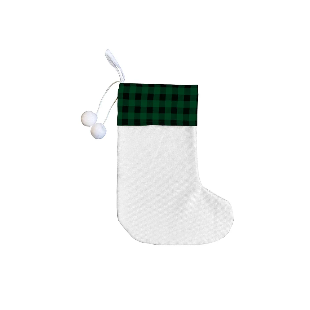 Large Christmas Socks Candy Bag Sublimation Blank Xmas Tree Decorations Hanging Pendant Gift Bags