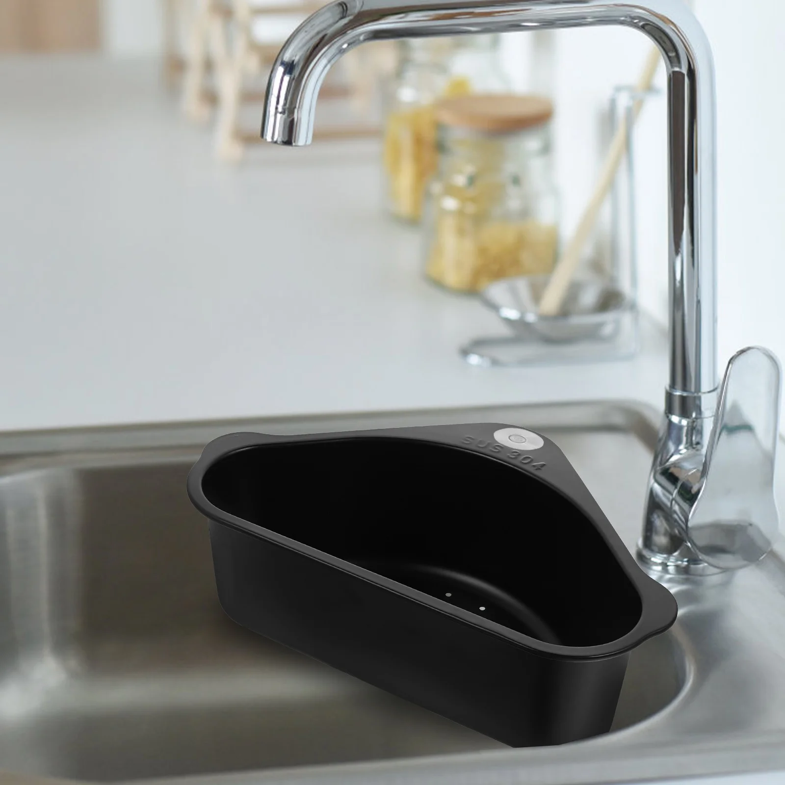 

1 Set Of Rustproof 304 Stainless Steel Sink Drain Basket Kitchen Storage Food Waste Strainer Kitchen Organizer