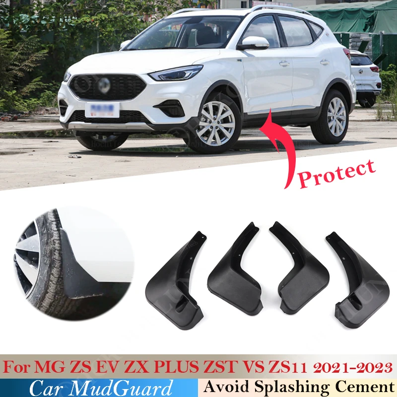 For MG ZS EV ZX PLUS ZST VS ZS11 2021- 2023 Car Mudguards Fender Mud Flap Guard Splash Mudguard Auto Styline Front Rear Mudflaps