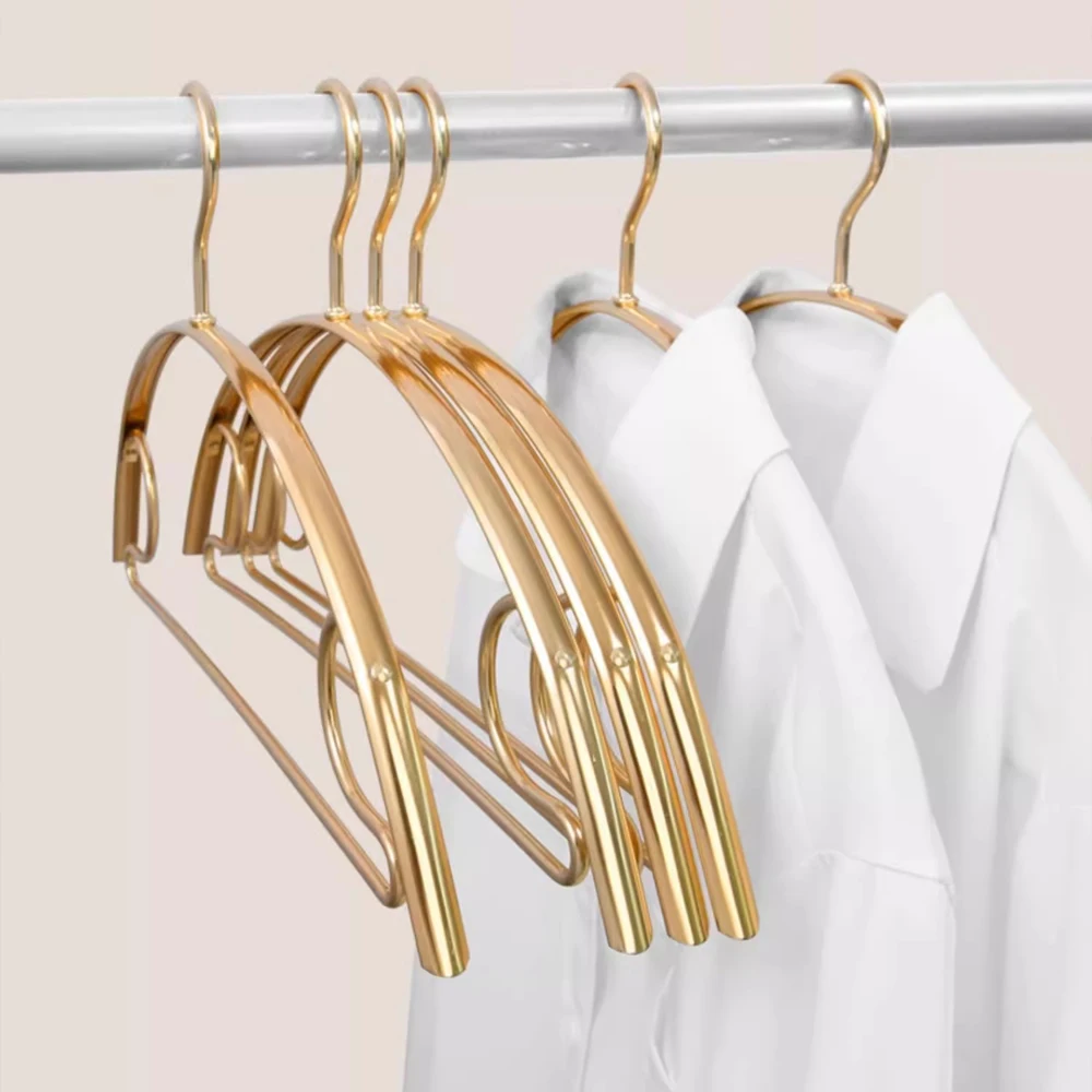 

5pcs Clothes Hangers Aluminum Alloy Traceless Hanger Non Slip Drying Rack Coat Pants Shirt Storage Hangers Wardrobe Space Saving