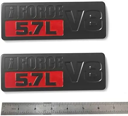 

2 шт. 3D-эмблемы V8 объемом 5,7 л, черно-красные, для Pro Iforce - IKMEN