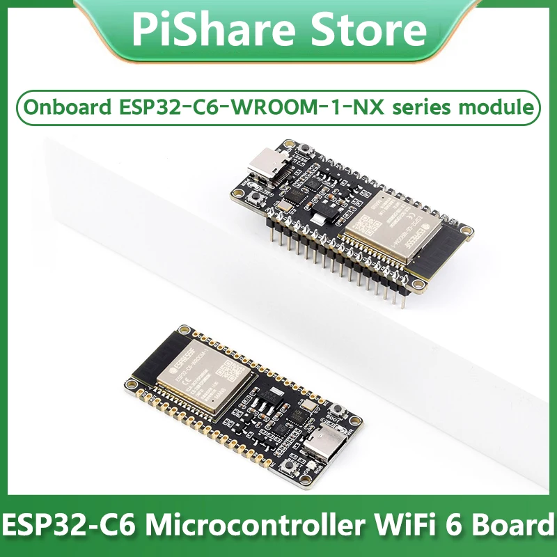 

ESP32-C6 Микроконтроллер WiFi 6 Макетная плата Одноъядерный процессор 160 МГц Модуль ESP32-C6-WROOM-1-N8