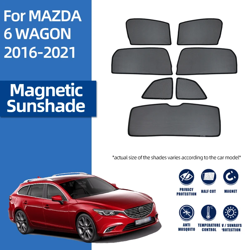 

For Mazda 6 Estate 2014-2021 Mazda6 WAGON Front Windshield Car Sunshade Shield Rear Side Window Sun Shade Visor Magnetic Curtain