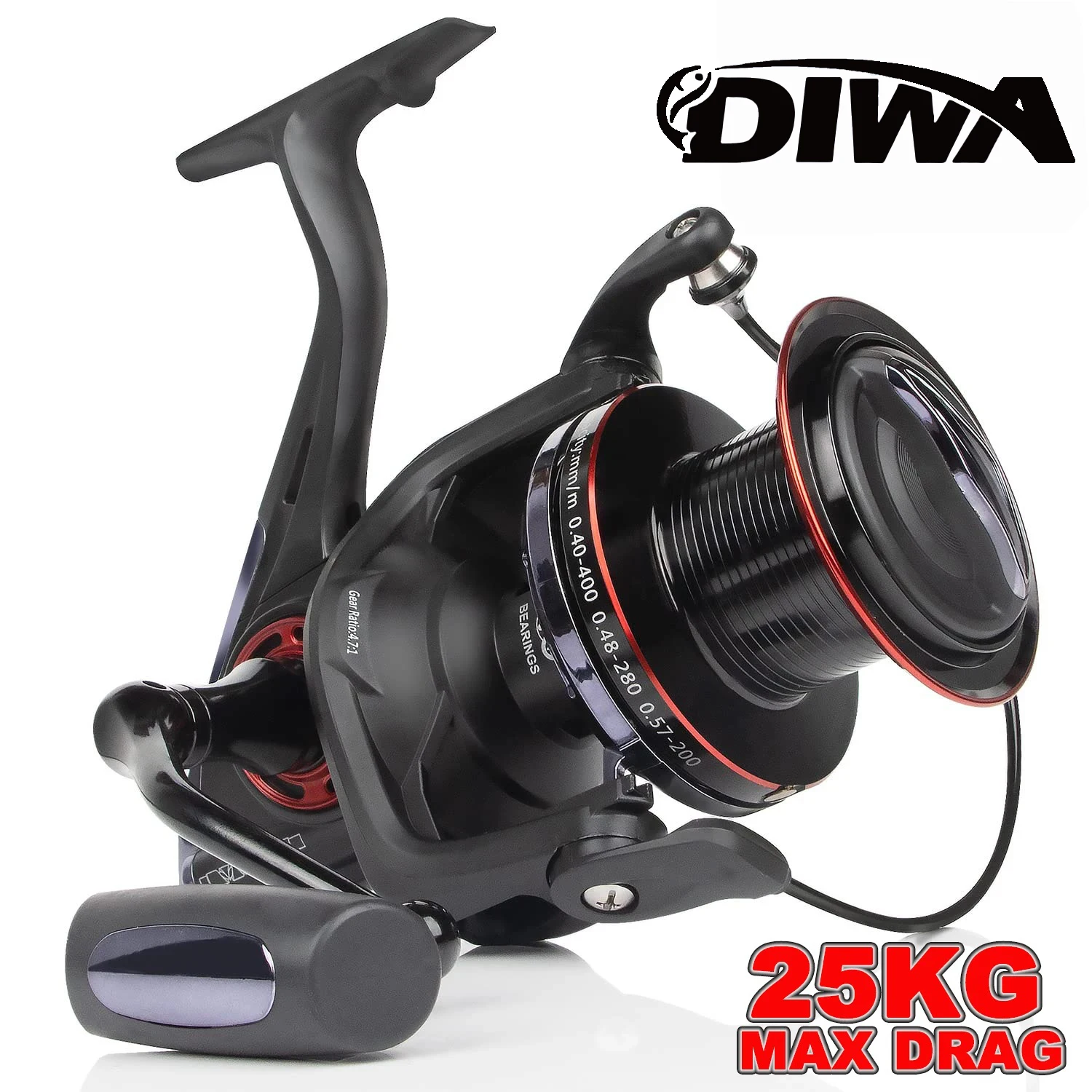 

DIWA,Surf Spinning Reel, 8000-12000,Saltwater Offshore Fishing Reel,Long Casting,Ultra Smooth,25KG Max Drag,Sea Fishing VY