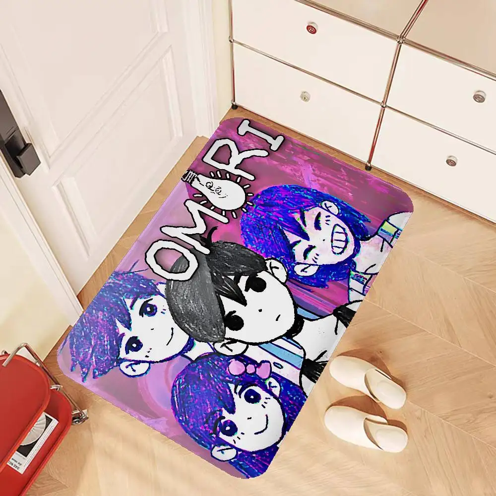 Anime Omori Bathroom Mat Anti-slip Absorb Water Long Strip Cushion Bedroon Mat Welcome Doormat