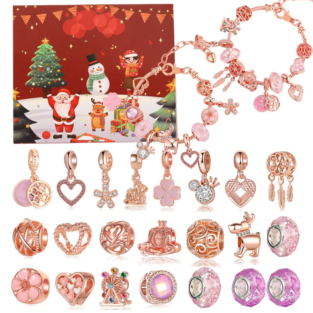 

Advent Calendar 2025 Girls Bracelet Christmas Countdown Calendar Christmas DIY Bracelets Jewelry Making Kit Xmas Suprise Gift