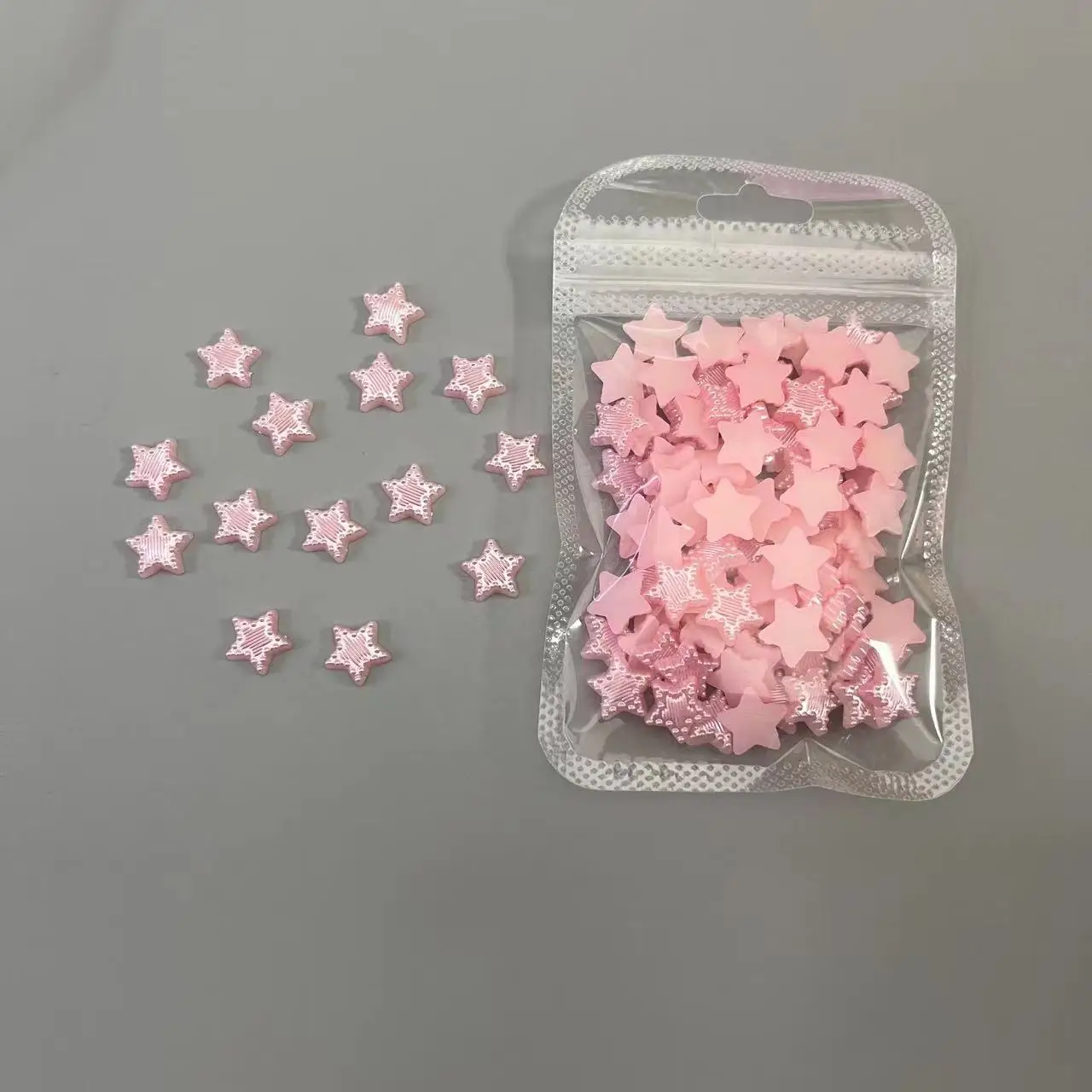 Breloques en résine 3D pour nail art, 100 pièces, rose, rose vif, cœur creux, perle, étoile, artisanat, décoration des ongles, manucure, bijoux, accessoires