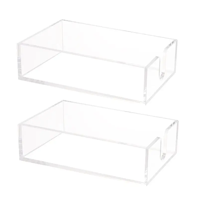 

2 шт. прозрачные акриловые настольные подставки-органайзеры для офиса, школы и ресторана, держатели для салфеток