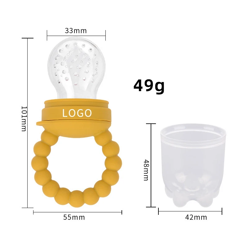 Hot Sale Custom Food Grade Siliconen Baby Fruit En Groente Fopspeen Feeder Baby Bite Feeder