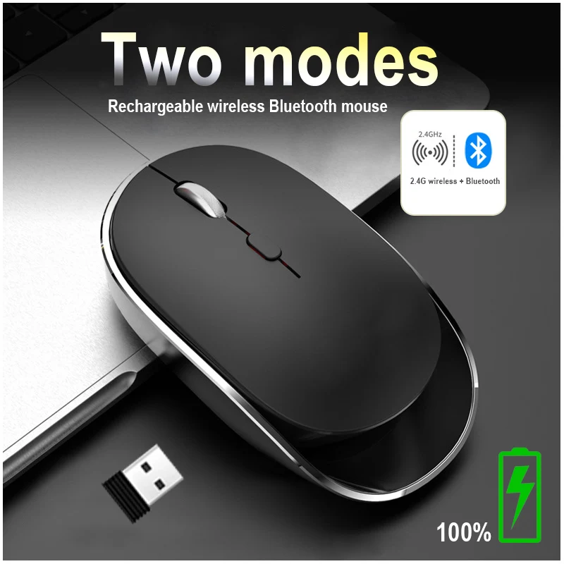 

Wireless Mouse For Laptop PC Bluetooth RGB Rechargeable Mouses Wireless Computer Silent Mice LED Backlit Ergonomic Gaming Mause