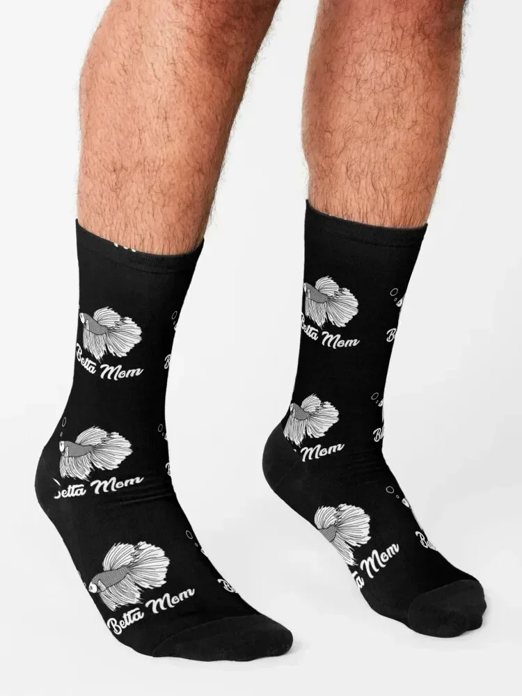 Betta Splendens - Betta Mom Calzini marchio di design Calzino riscaldante hockey hiphop Calzini da donna di lusso da uomo