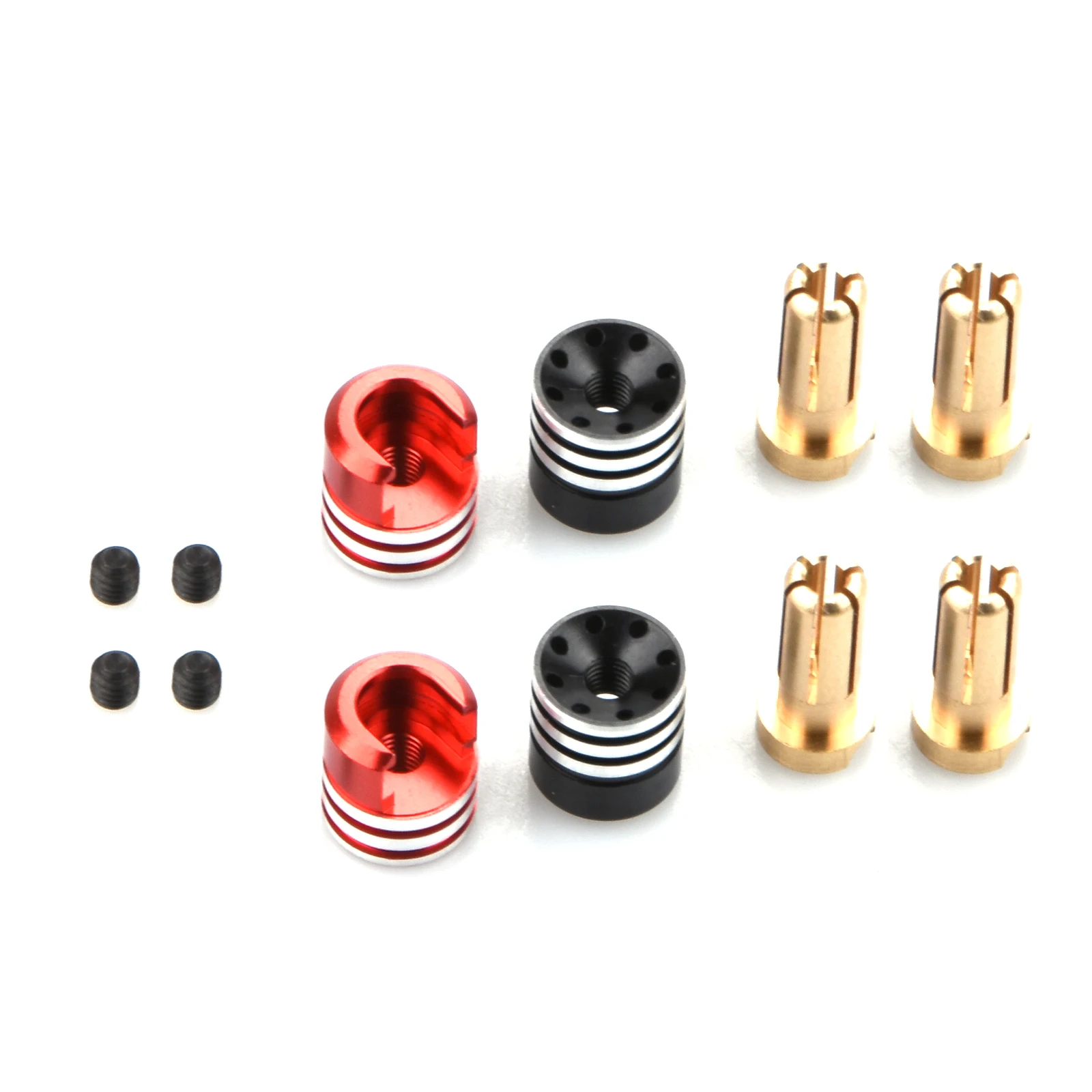4 ピース/セットバッテリーヒートシンク弾丸プラグ & グリップキット 5.0 ミリメートル 1/10 オフロードトラック RC カーアクセサリーアップグレードパーツ新しい