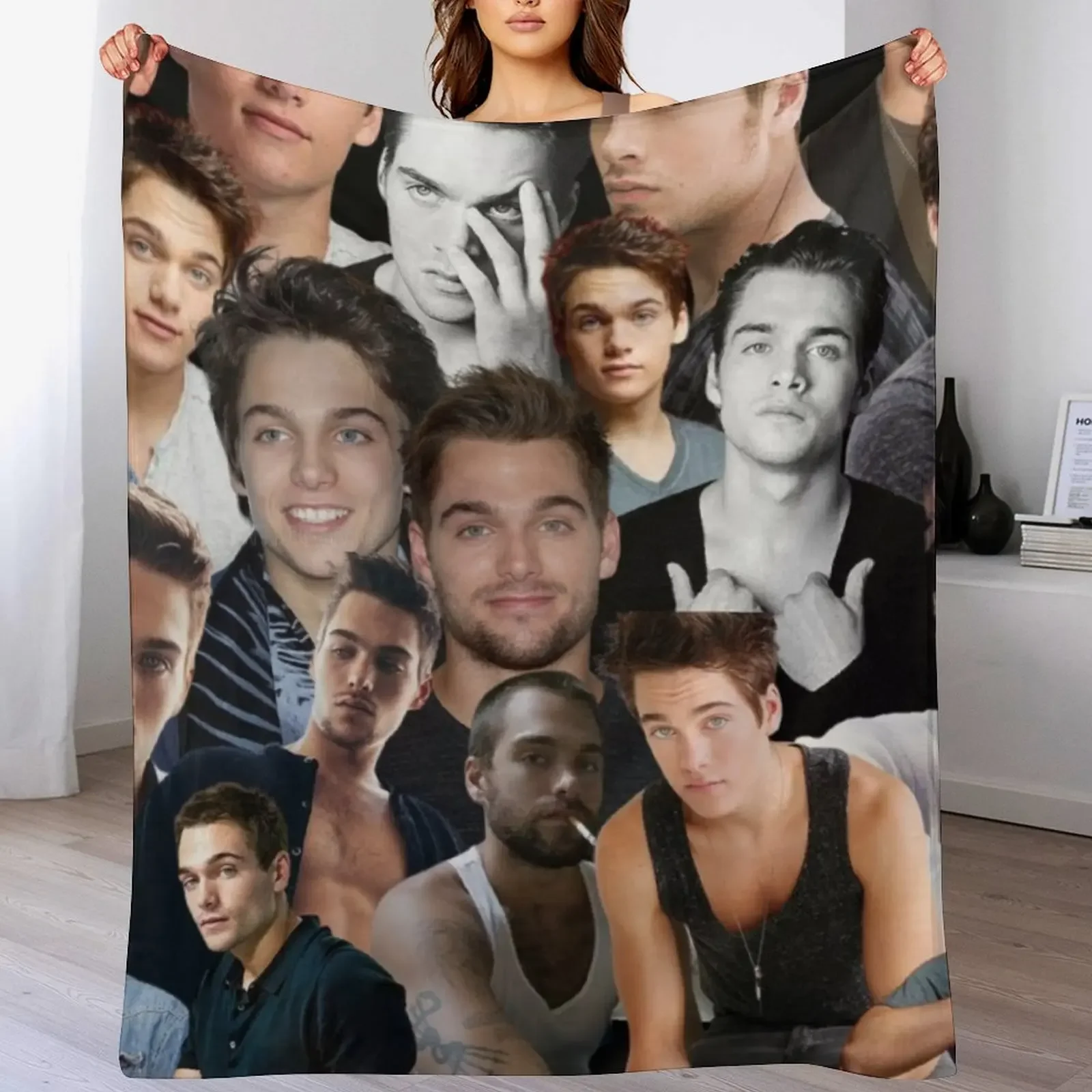 

dylan sprayberry photo collage Throw Blanket Breathable Lightweight Blanket for Adults Kids