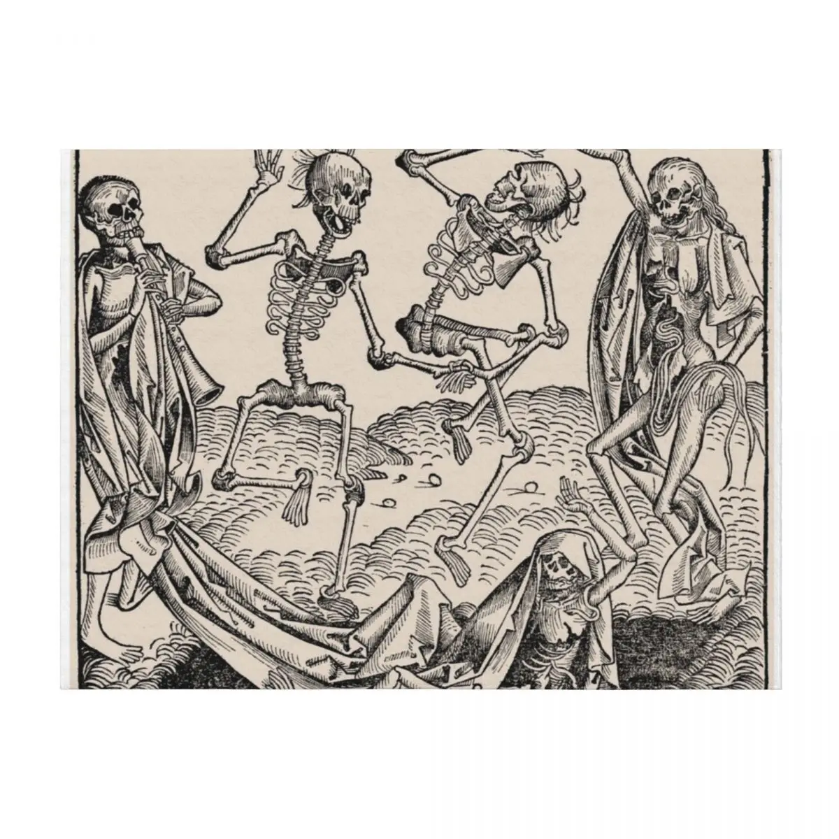 

Dance of Death / Dance of macabre Throw Blanket Giant Sofa Hairy Sofa Throw blankets ands Blankets