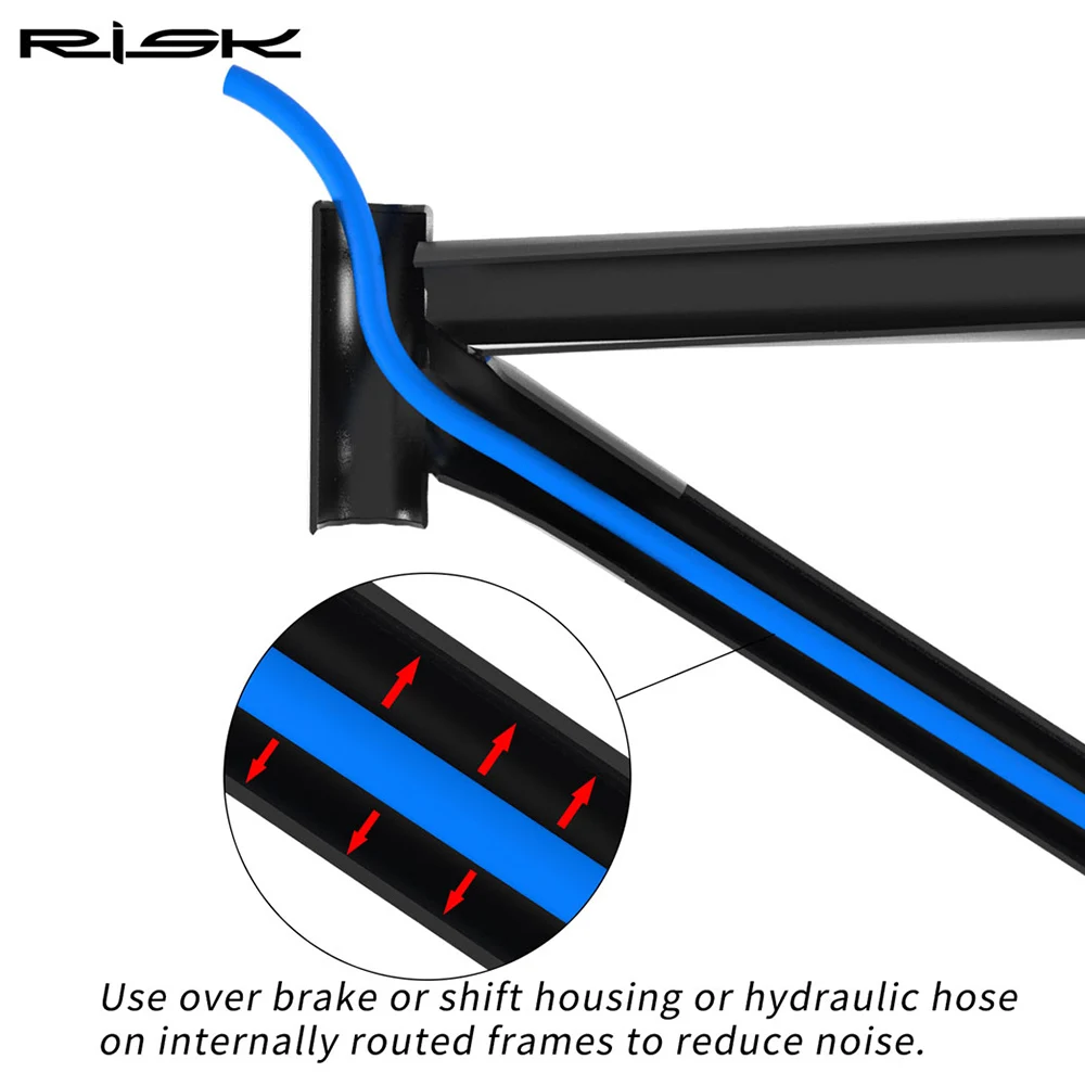 RISK 1.5M/lot Bike Frame Internal Housing Damper 6mm Foam Sleeve Bicycle Cable Dampener MTB Road Bike Shift/Brake/Hydraulic Tube