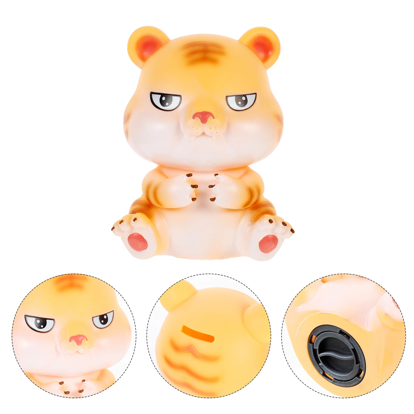 

Tiger Piggy Bank Ornament Coin Jar Vinyl Statue Change Container Adornment