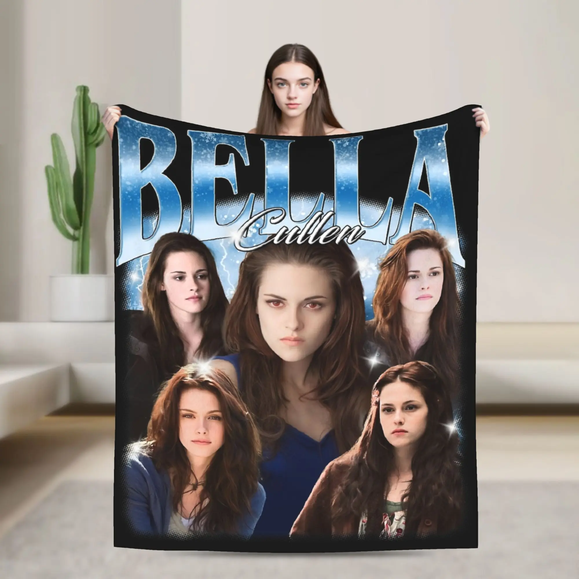 Bella Cullen Twilight Blanket Velvet Spring/Autumn  Portable Super Soft Throw Blankets for Bed Travel Plush Thin Quilt