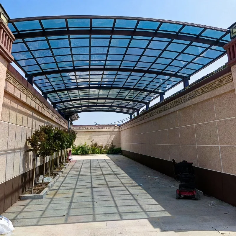 

Outdoor Waterproof Polycarbonate Sun Shade Carport Aluminium Parking Garage Aluminum Cantilever Carports Car Garage Parking