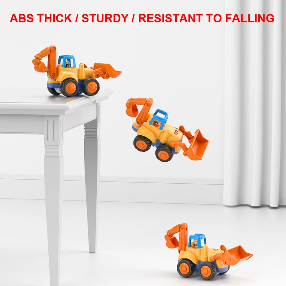 Inertial Cute Engineering Vehicle Series,Farmer's Car, Tractor, Excavator Model, Safe Environmentally Friendly Children's Toys